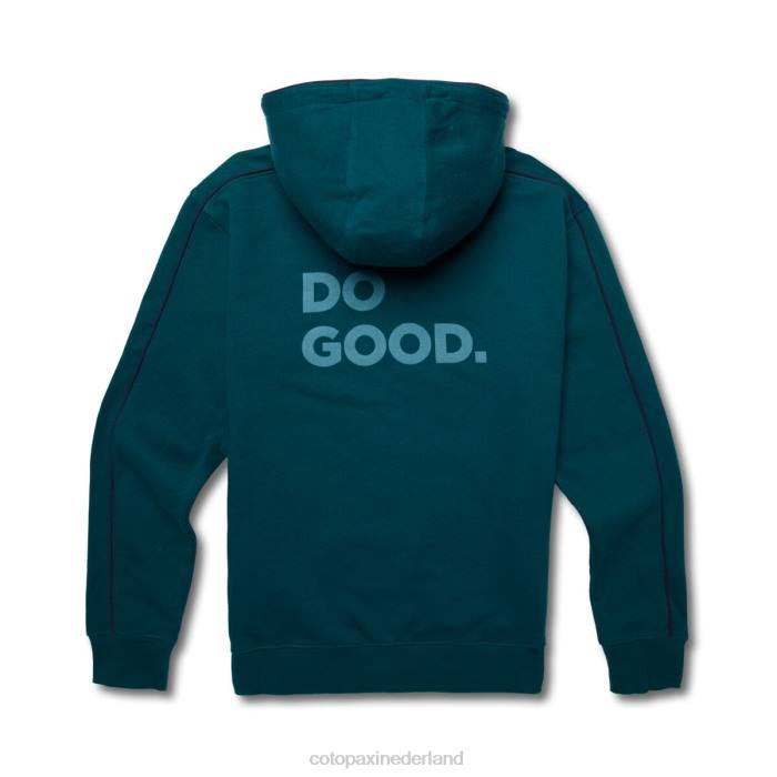 do good biologische hoodie met volledige ritssluiting Heren Cotopaxi diepe oceaan LDZ0138 kleding