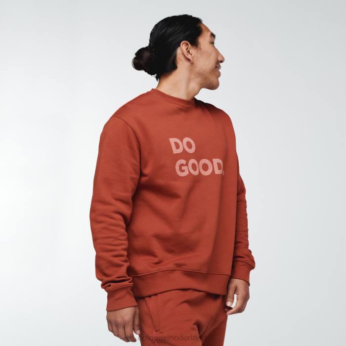 doe het goede sweatshirt met ronde hals Heren Cotopaxi kruid LDZ0145 kleding