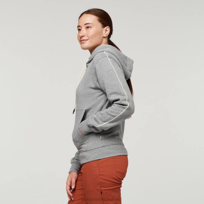 do good biologische hoodie met volledige ritssluiting vrouwen Cotopaxi heide grijs LDZ057 kleding