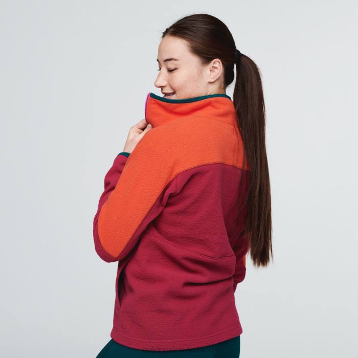 Abrazo fleecejack met halve rits vrouwen Cotopaxi kloof/framboos LDZ033 kleding