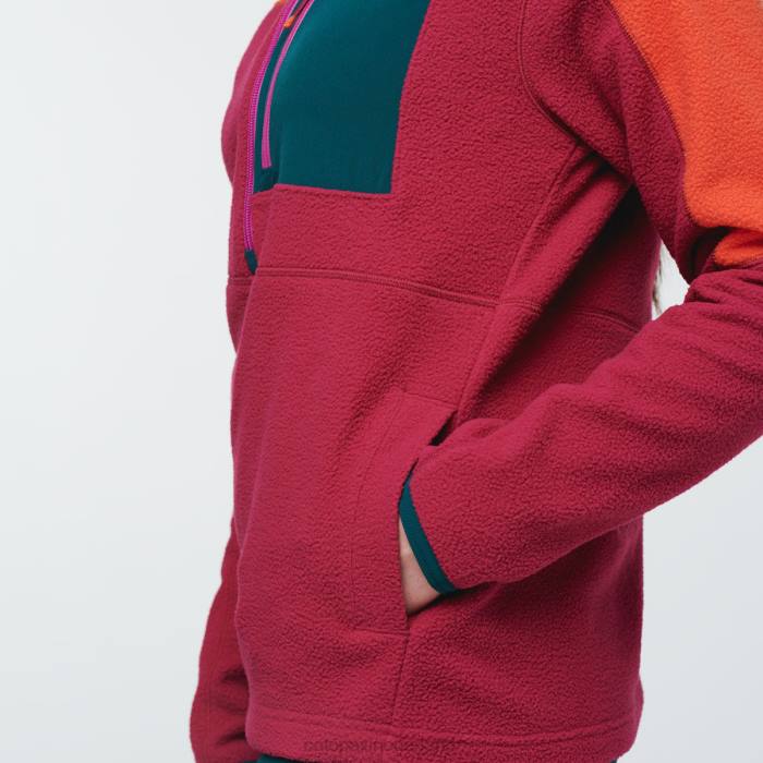 Abrazo fleecejack met halve rits vrouwen Cotopaxi kloof/framboos LDZ033 kleding