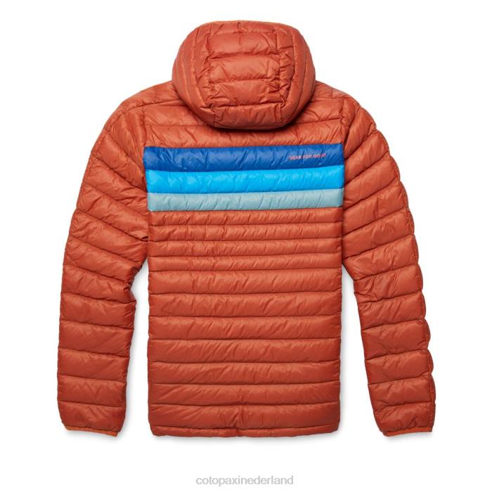 Fuego donzen trui met capuchon vrouwen Cotopaxi kruidige strepen LDZ02 kleding