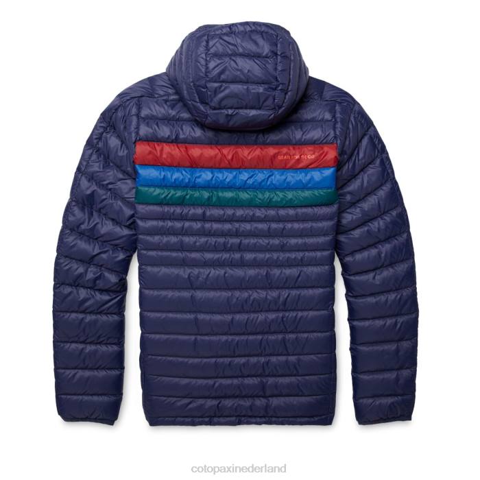 Fuego donzen trui met capuchon vrouwen Cotopaxi maritieme strepen LDZ03 kleding
