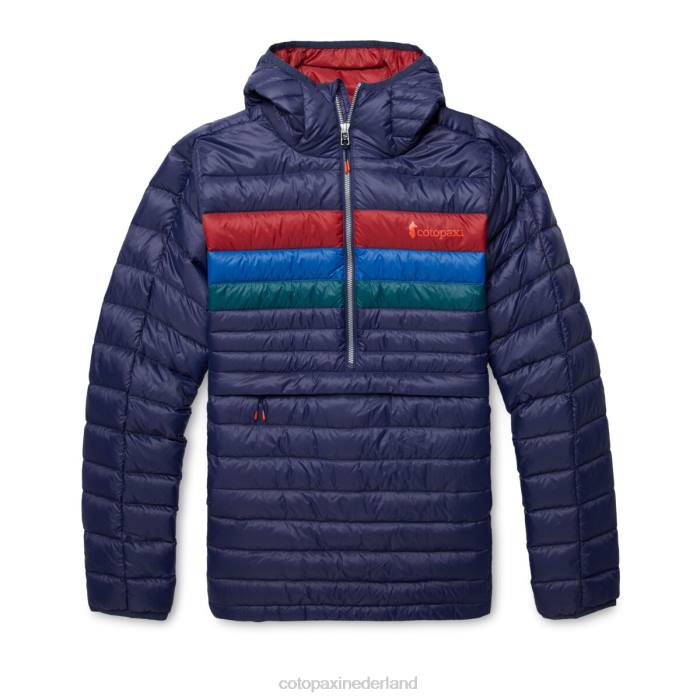 Fuego donzen trui met capuchon vrouwen Cotopaxi maritieme strepen LDZ03 kleding