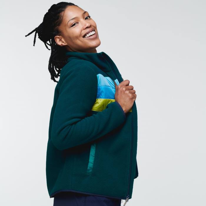Teca fleece jack met volledige ritssluiting vrouwen Cotopaxi kelp bos LDZ036 kleding