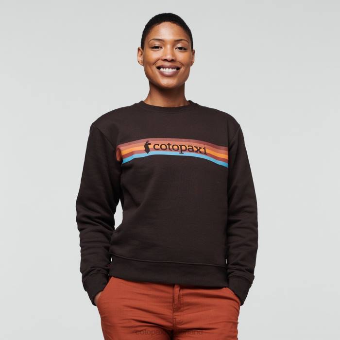 on the horizon biologisch sweatshirt met ronde hals vrouwen Cotopaxi grot LDZ065 kleding
