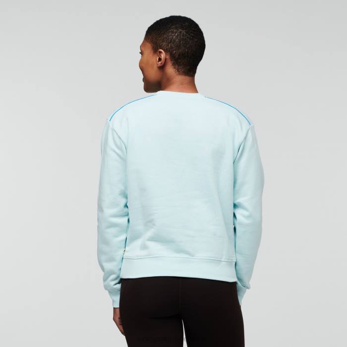 on the horizon biologisch sweatshirt met ronde hals vrouwen Cotopaxi ijs LDZ066 kleding