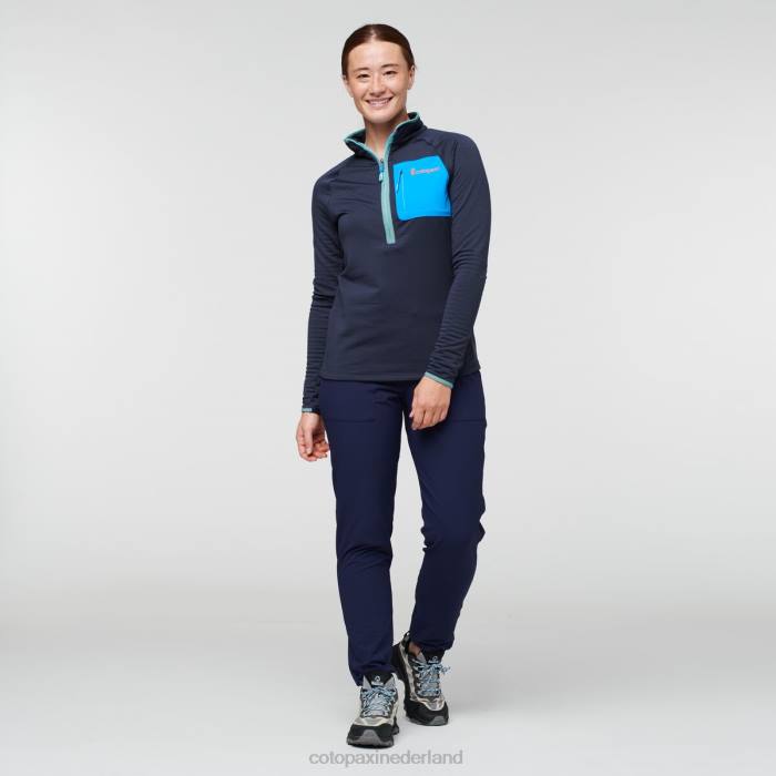 Otero fleece trui met halve rits vrouwen Cotopaxi grafiet LDZ022 kleding