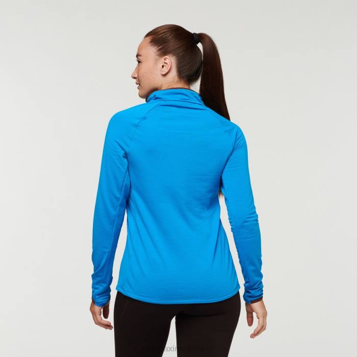 Otero fleece trui met halve rits vrouwen Cotopaxi zoutwater/kastanje LDZ023 kleding