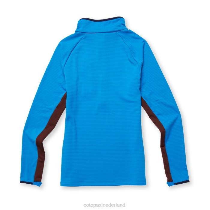 Otero fleece trui met halve rits vrouwen Cotopaxi zoutwater/kastanje LDZ023 kleding